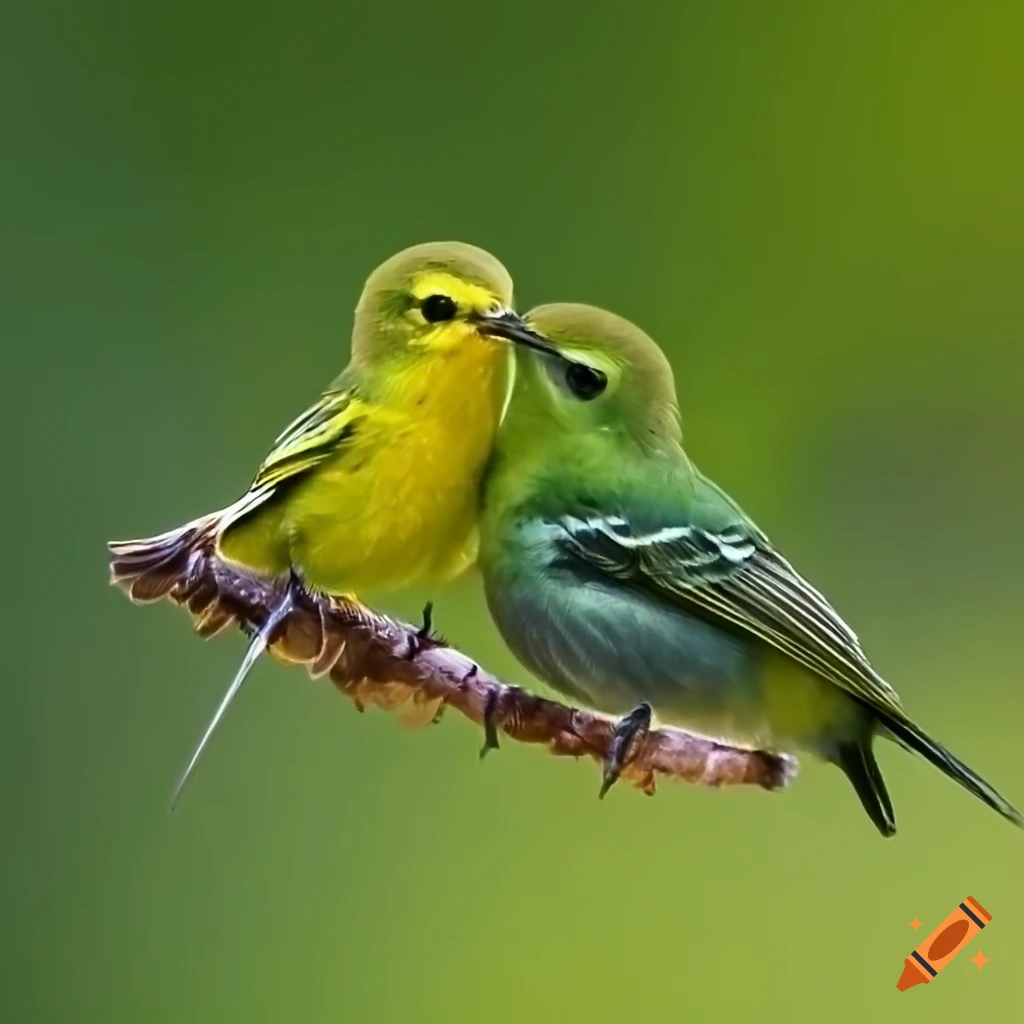 two-green-warblers-in-flight
