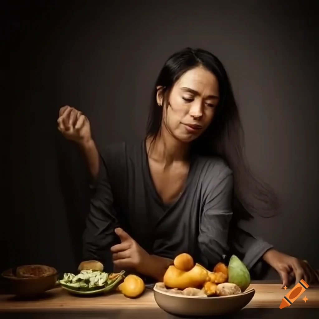 person contemplating sustainable living and food choices