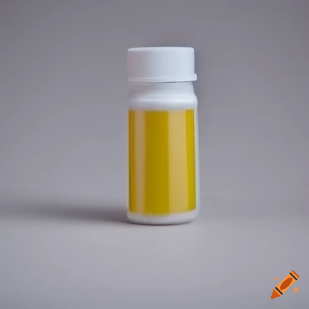 retro-style pill flask with white paper on white background