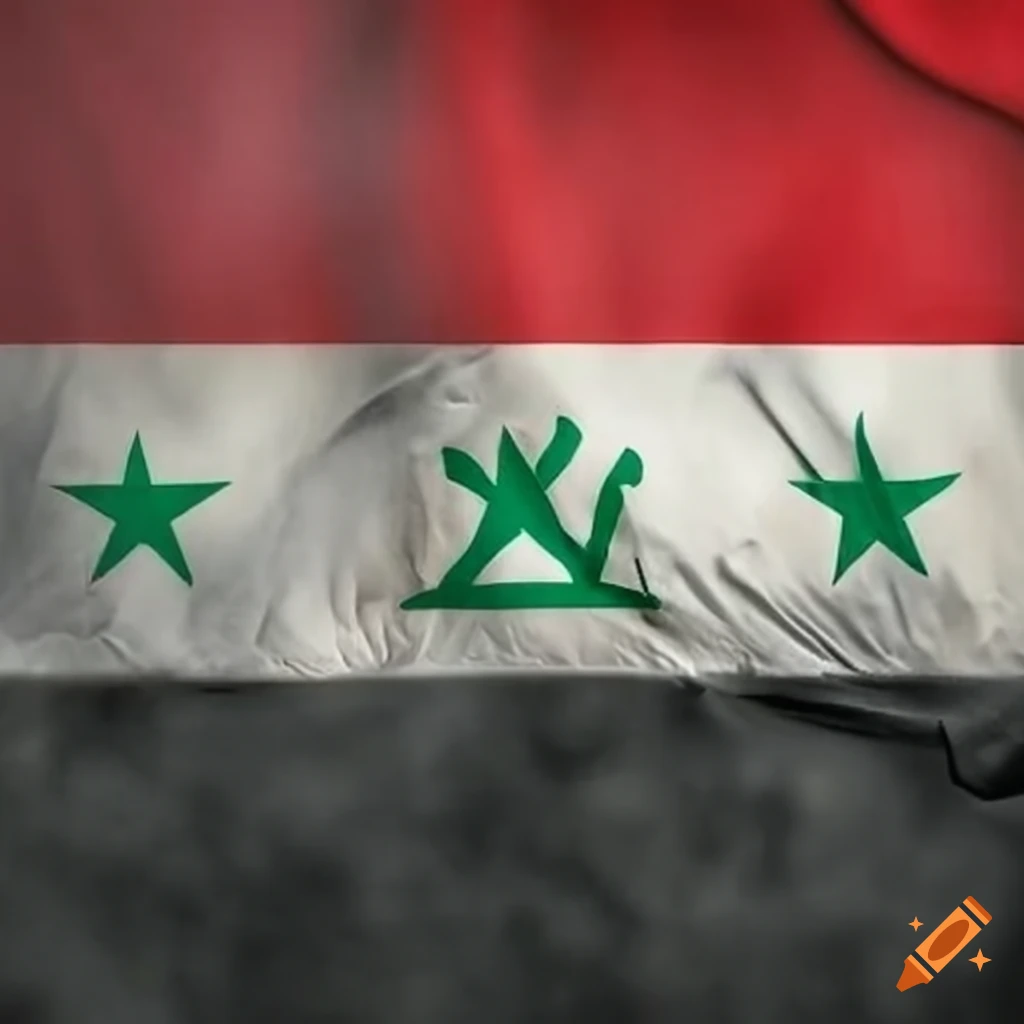 High-quality image of the iraqi national flag on Craiyon