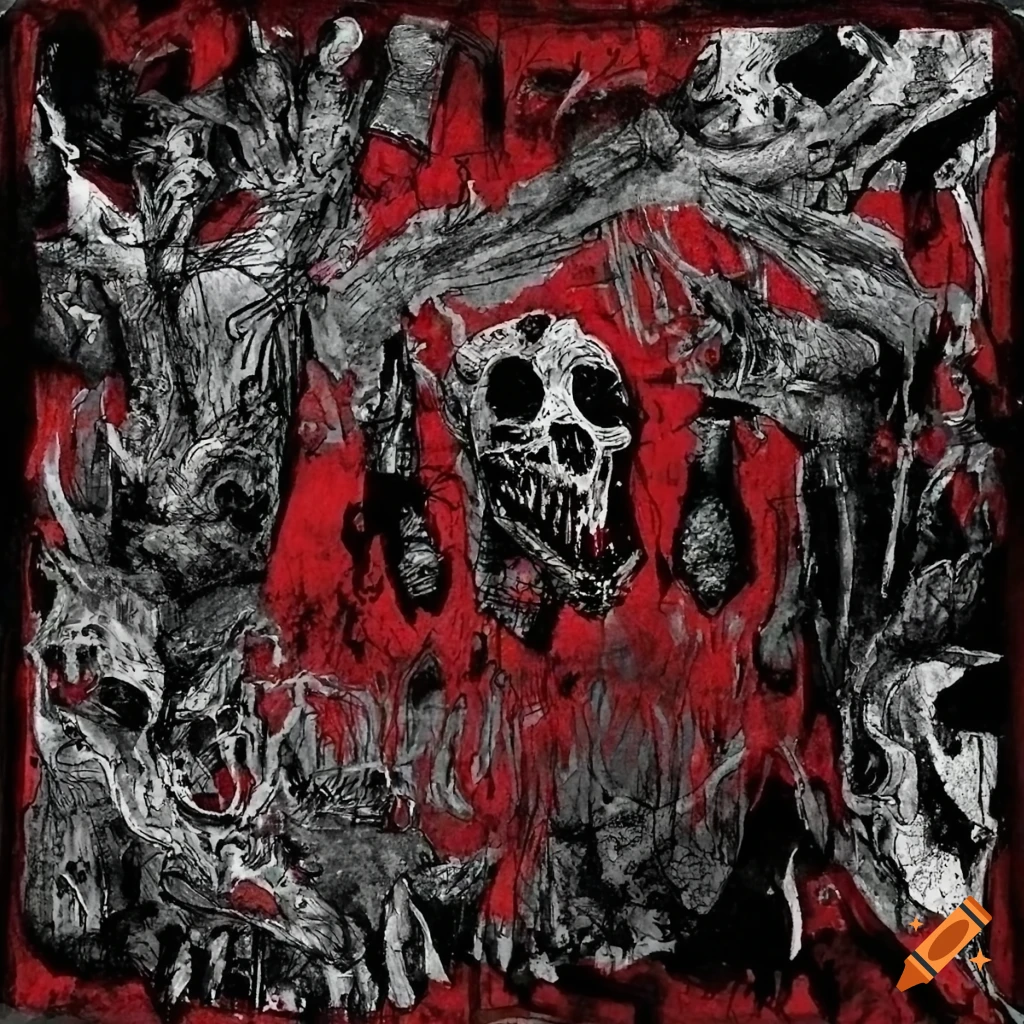 eerie post-apocalyptic death metal album cover