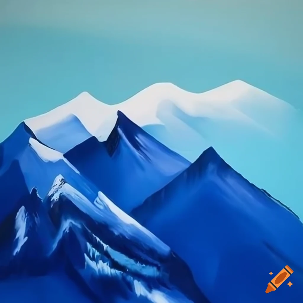 vivid acrylic painting of the Alps