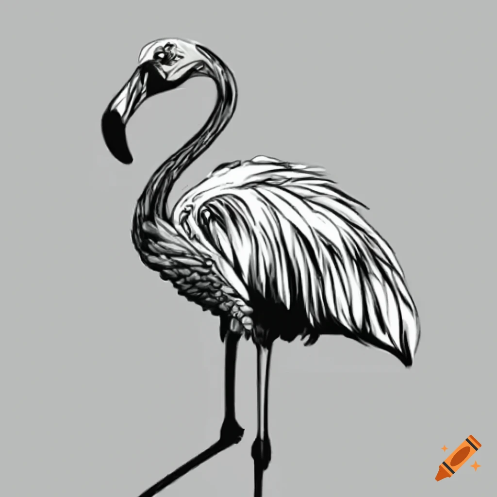 Flamingo sketch Cut Out Stock Images & Pictures - Page 3 - Alamy