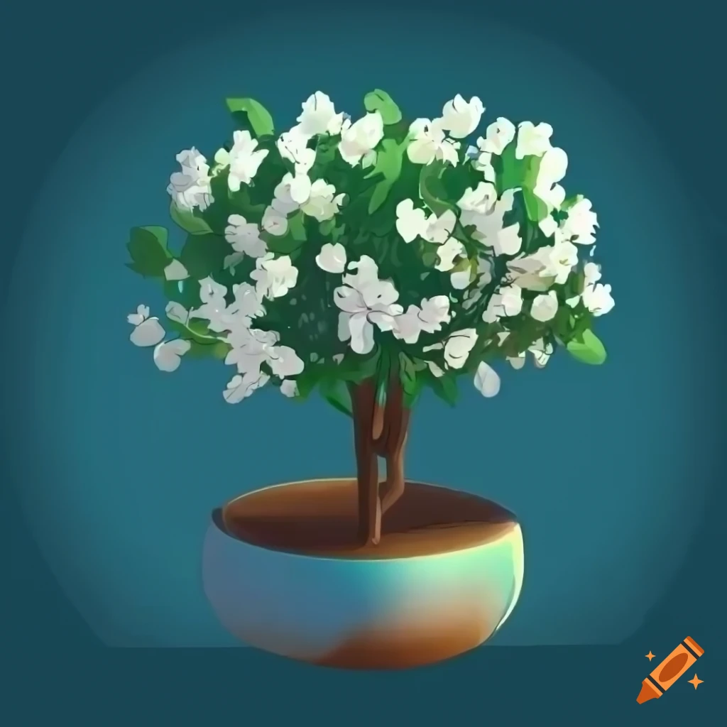 2d-isometric-game-art-of-japanese-snowbell-bush