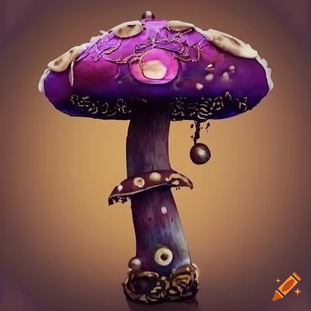 Violet steampunk mushrooms