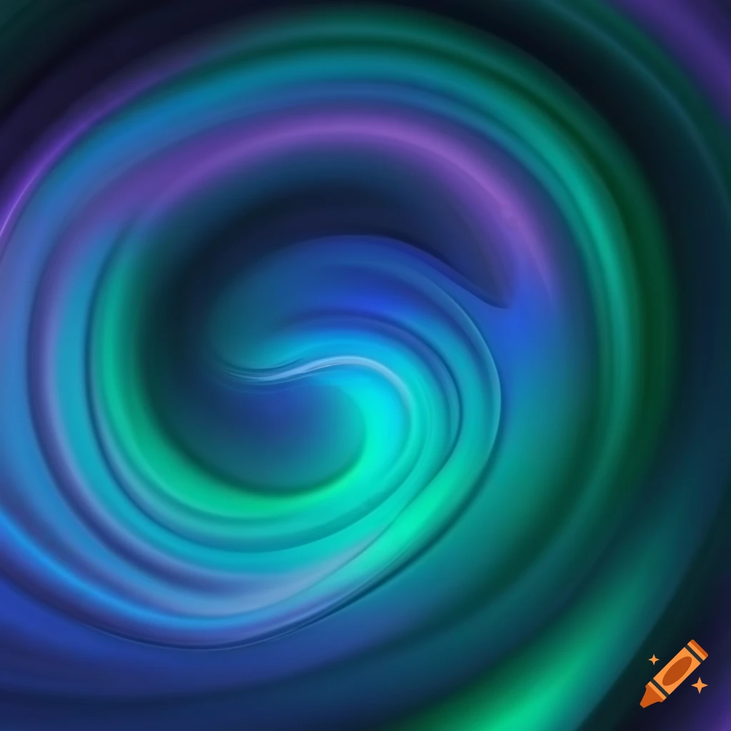 Dark blue background with swirling cyan and green aura on Craiyon
