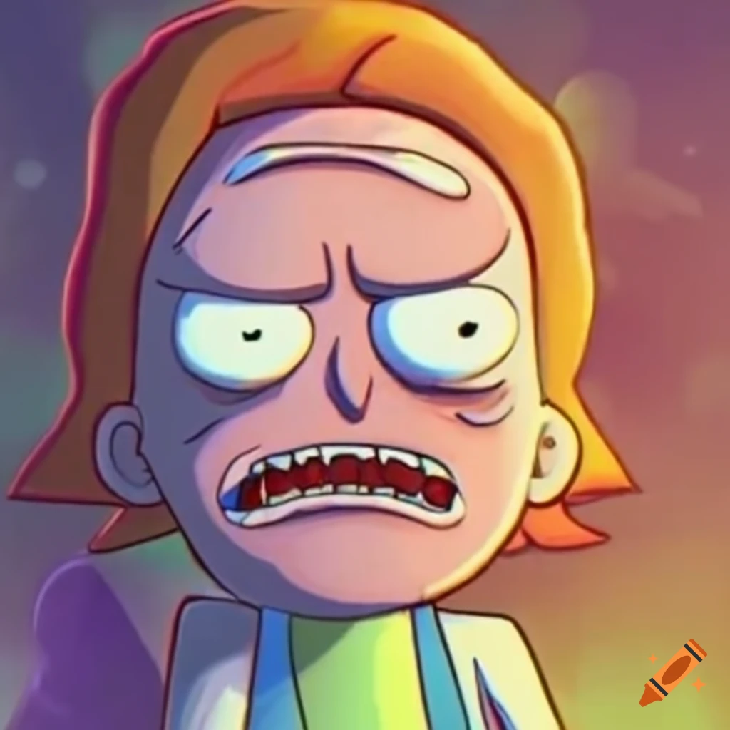 mashup of Rick Sanchez and Morty Smith from Rick and Morty
