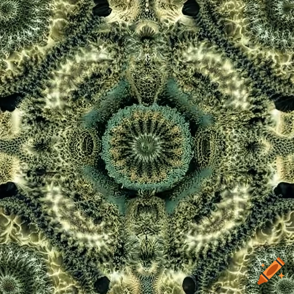 Haeckel style hallucinogenic fractal torus