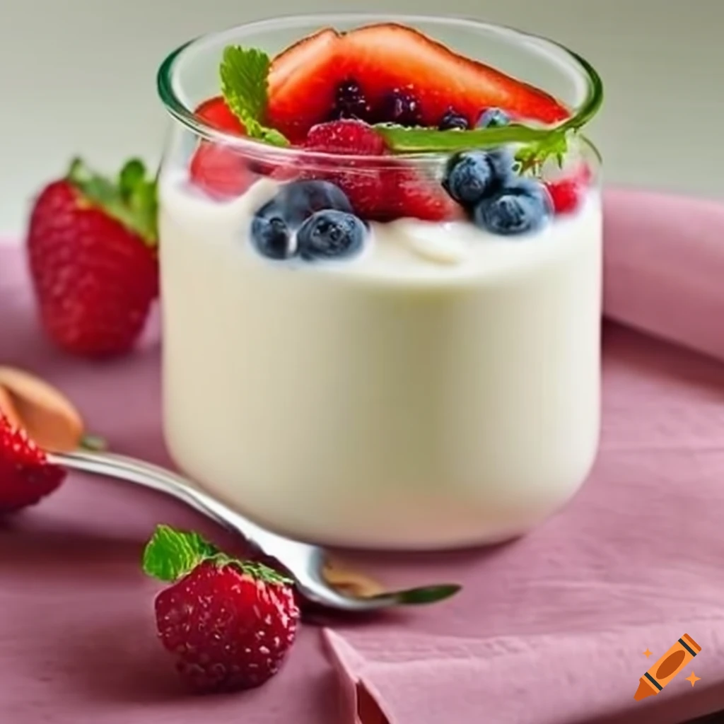 bowl of yogurt with fresh fruit