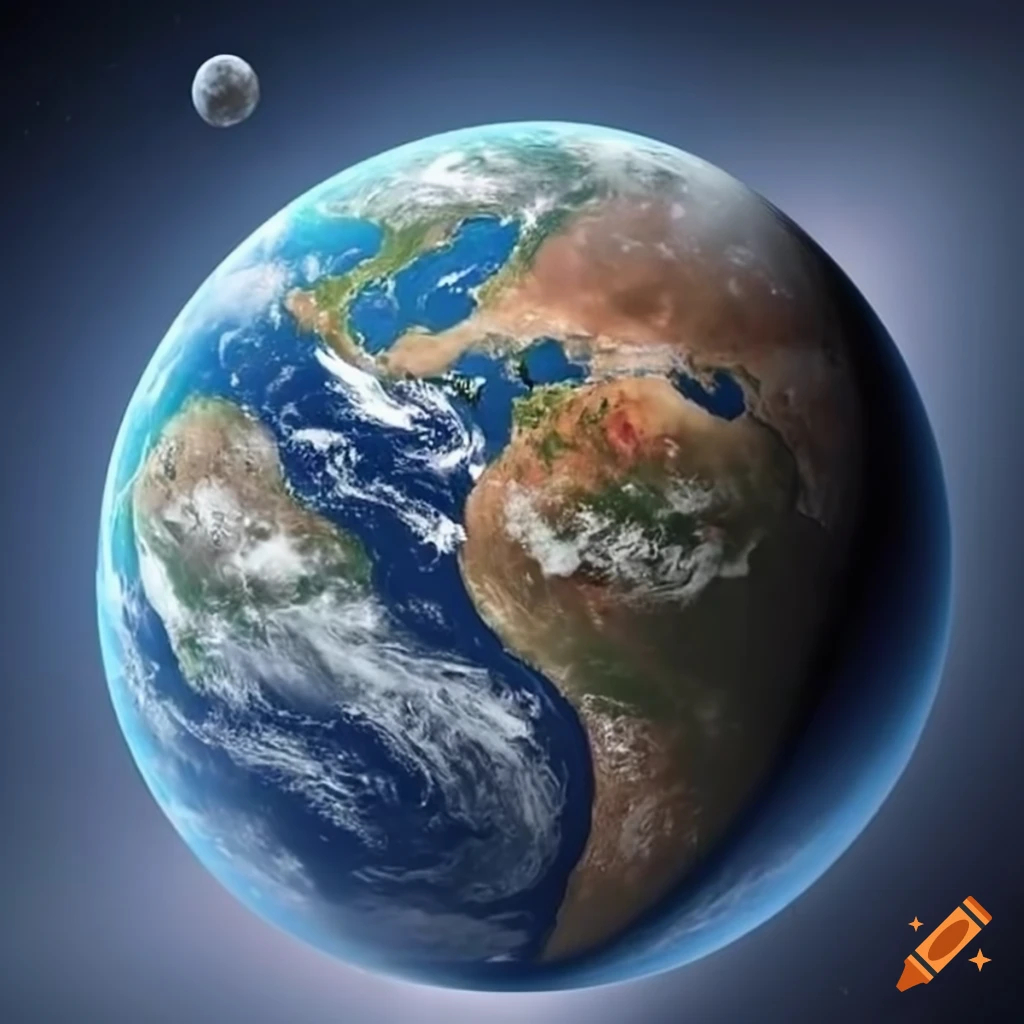 View of earth from the moon on craiyon