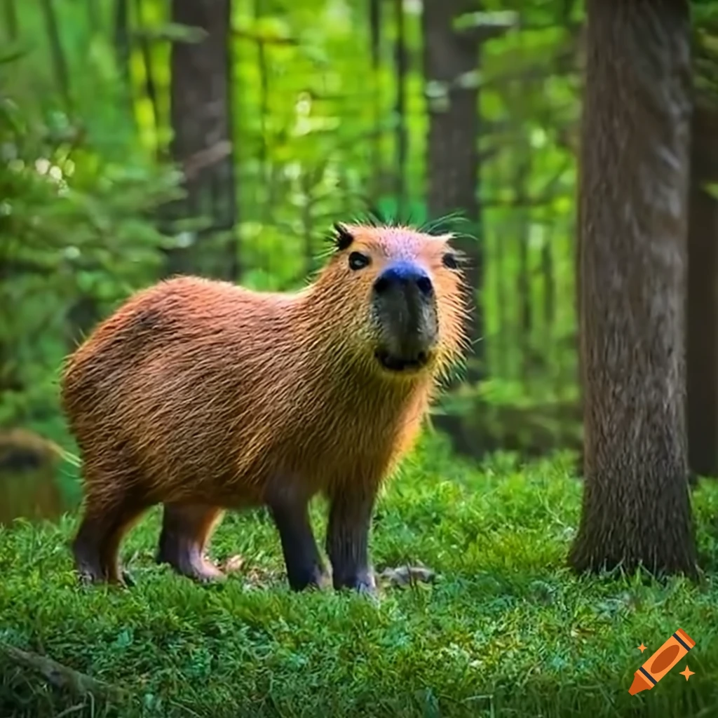 Capybara in the forest