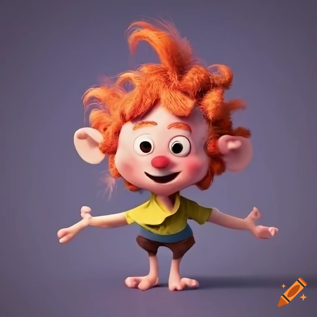highly detailed render of Pumuckl in pixar style