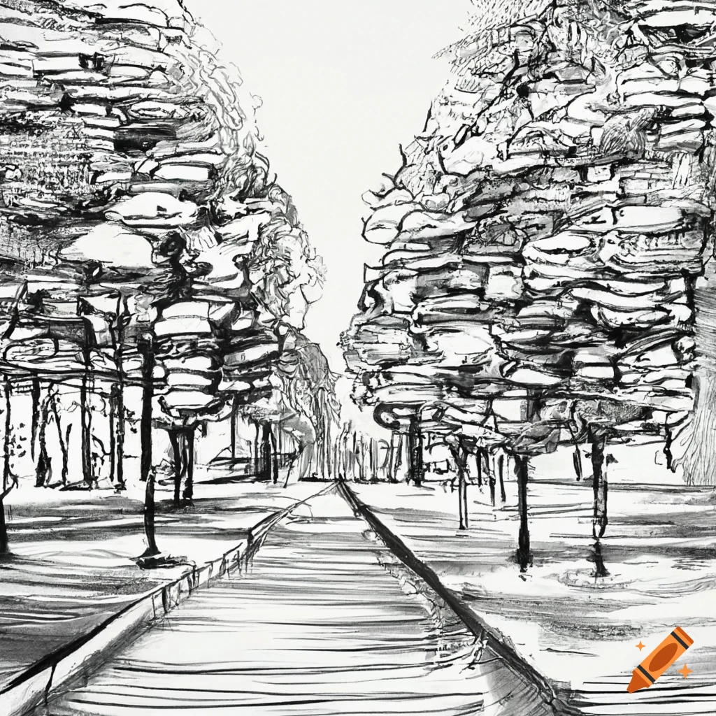 Central Park Sketch Drawing by John Delong - Fine Art America