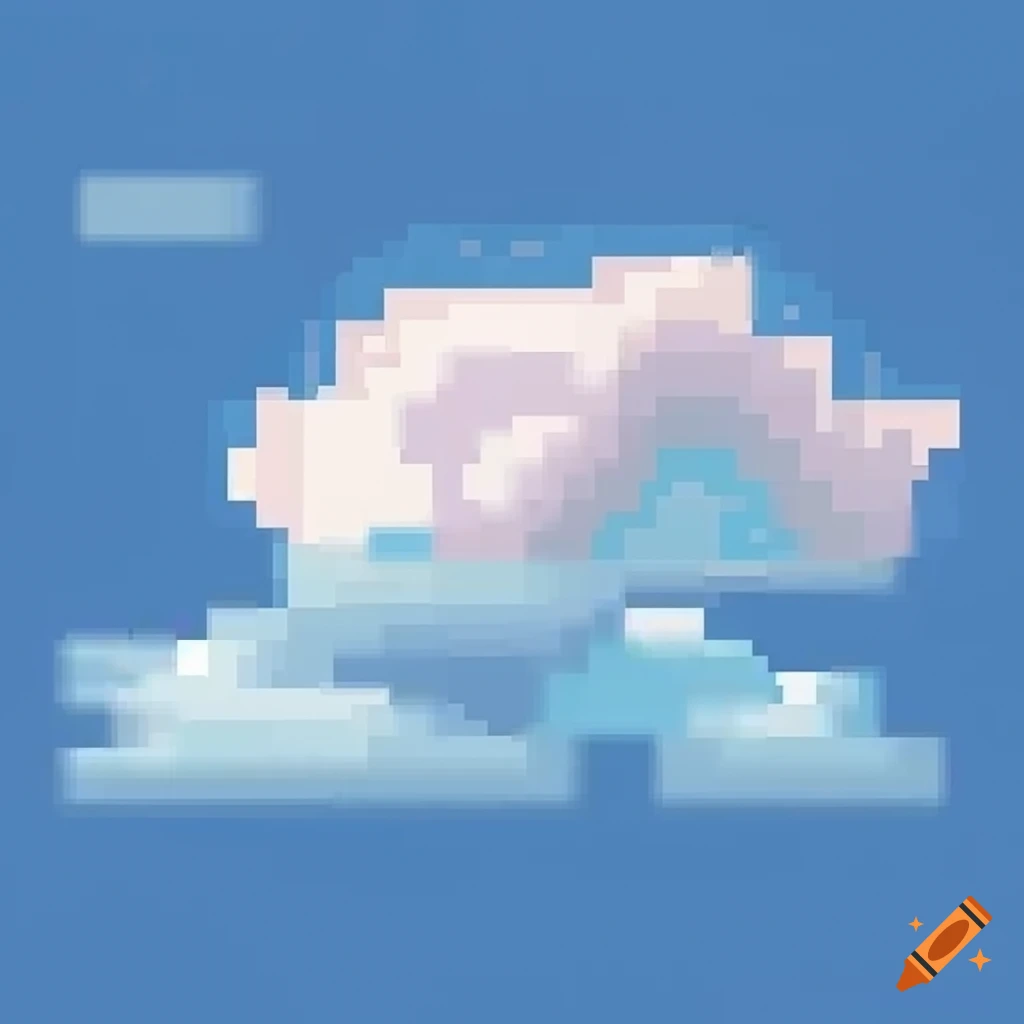 Pixel cloud on Craiyon
