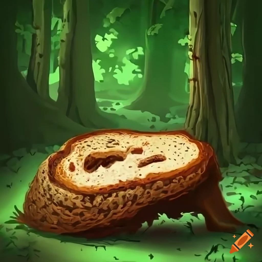 digital art of a squirrel in a lush forest