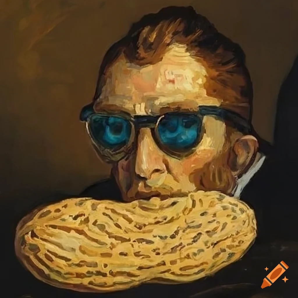 Van Gogh's painting of Peanut with Sunglasses