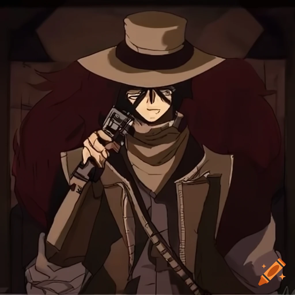 image of a mysterious and elegant gunslinger