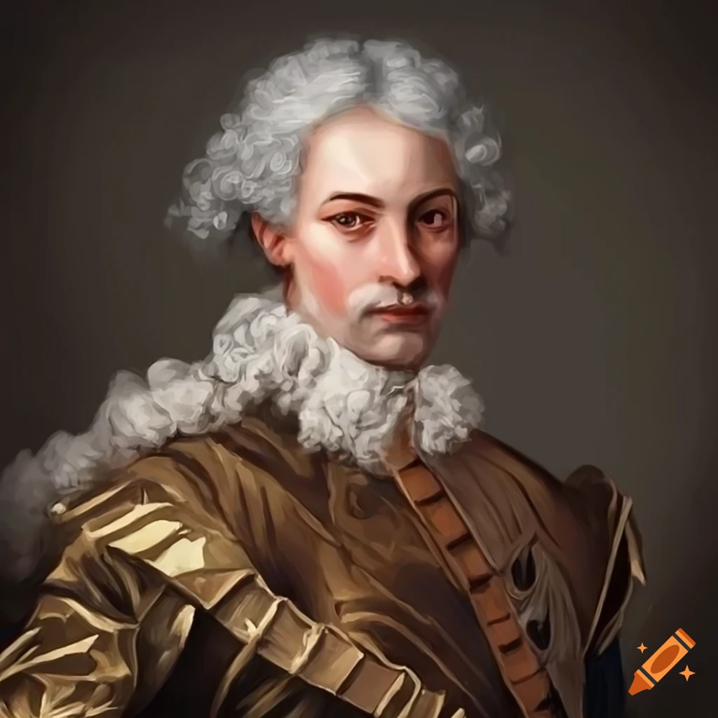portrait of a young nobleman with gray hair