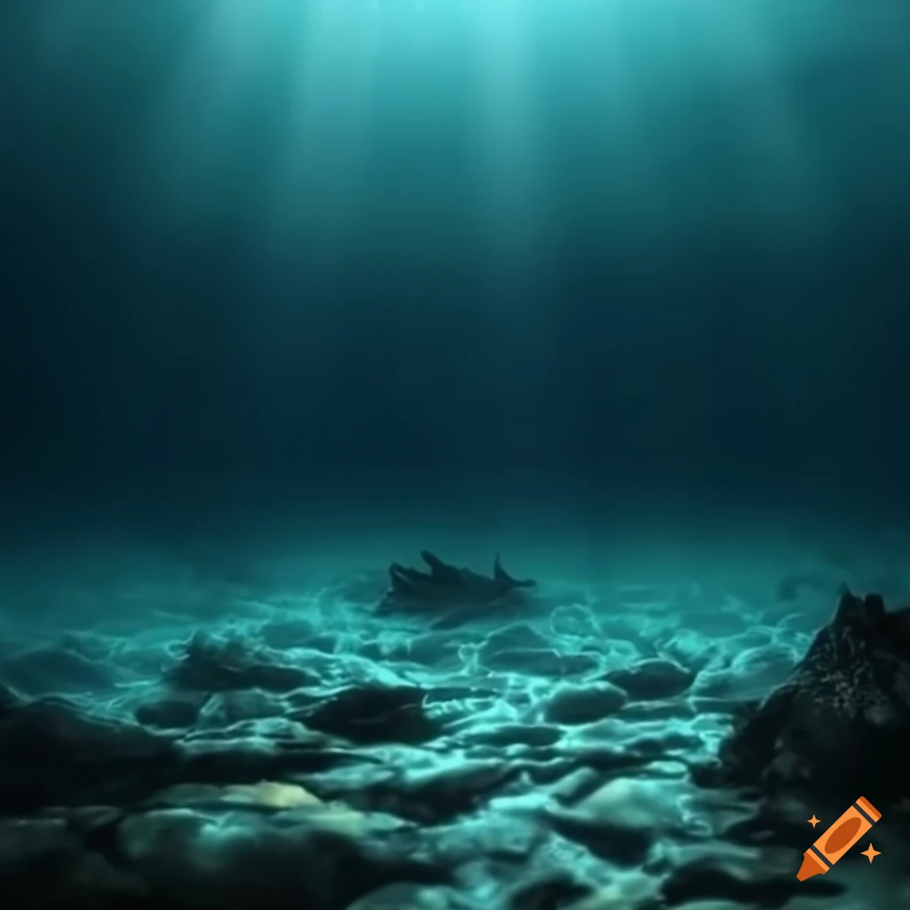 Dark And Eerie Ocean Floor On Craiyon