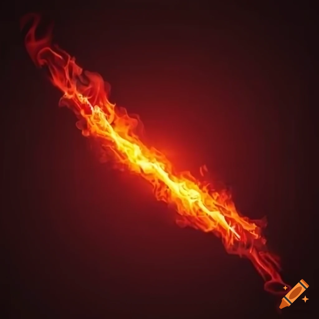 Transparent Background With Deep Red Flames