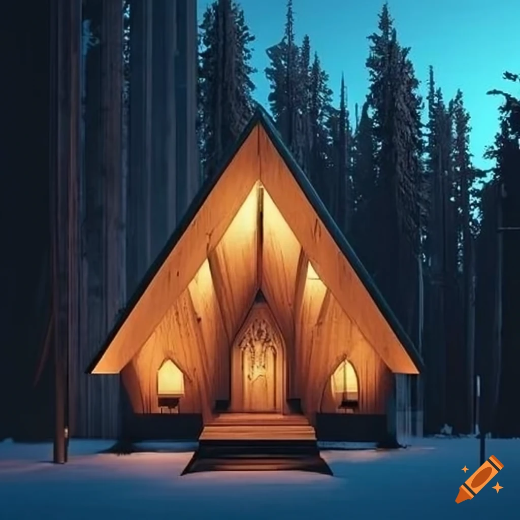 cathedral-inspired cabin architecture