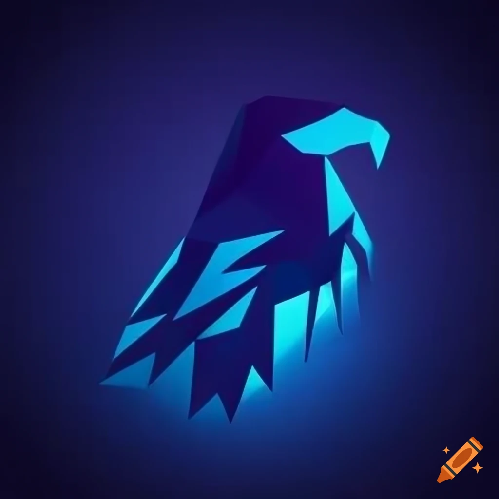 dark-blue-polygon-griffon-logo-on-craiyon