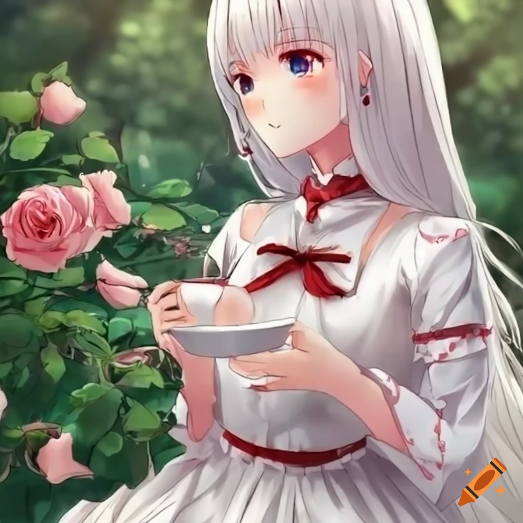 anime lofi girl drinking coffee