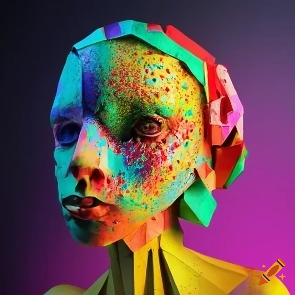 Sculpture Of Colourful Origami Figures In Cinematic Lighting On Craiyon Sculpture Of Colourful Origami Figures In Cinematic Lighting On Craiyon