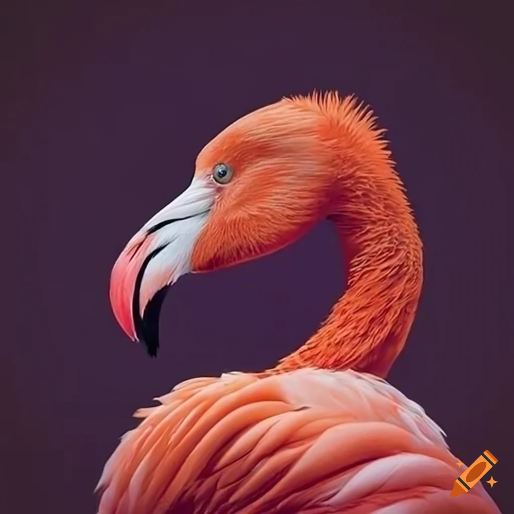 Flamingo standing gracefully on Craiyon