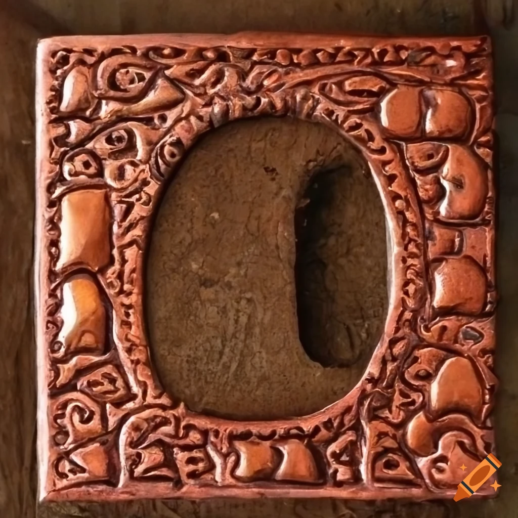 brass and copper ancient stone letters