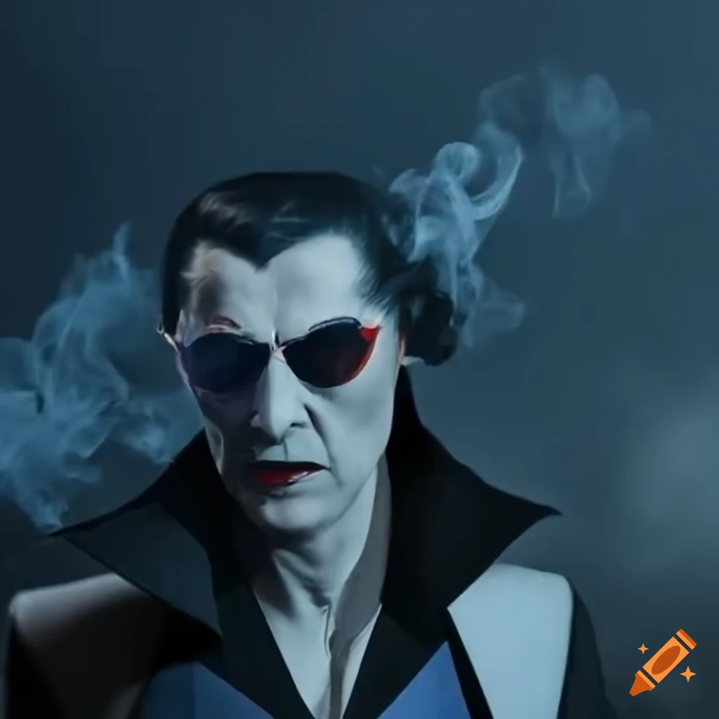 dracula smoking with sunglasses