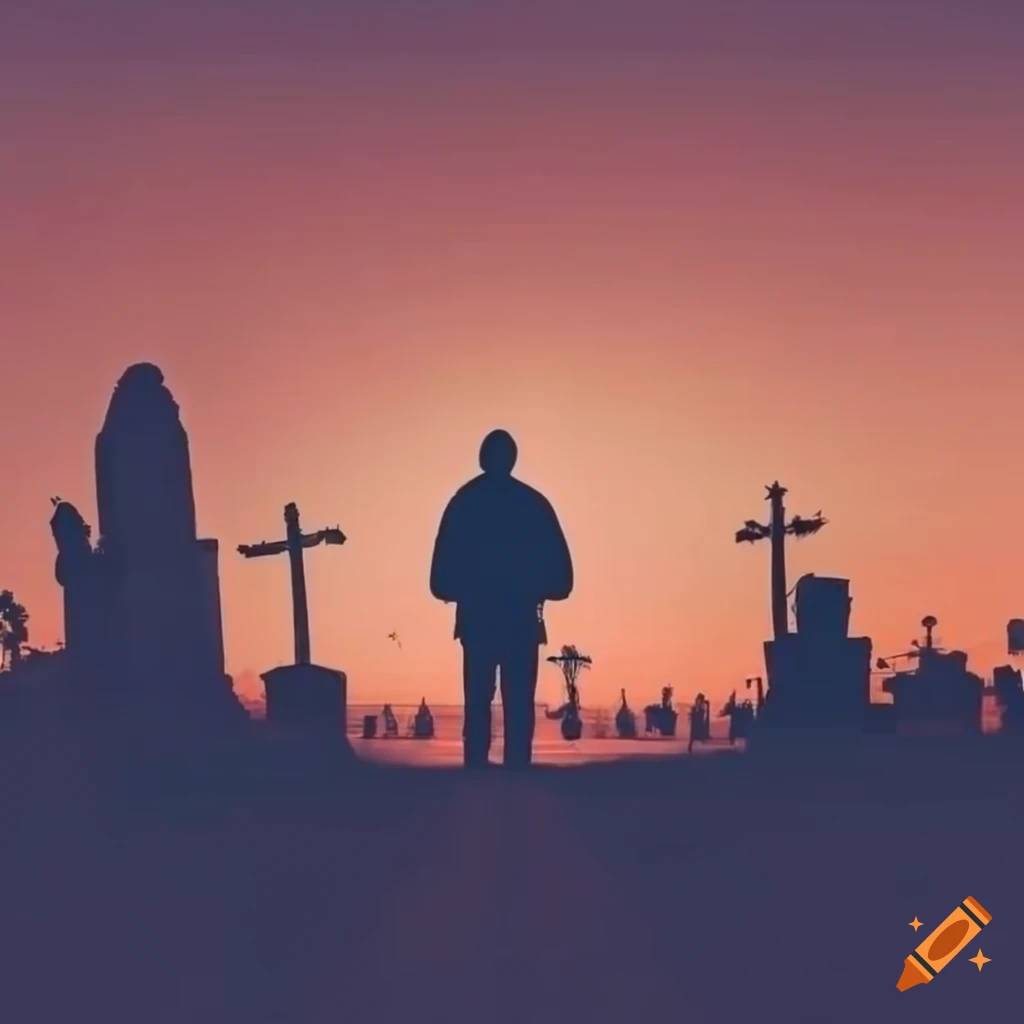 sunset-view-of-trees-in-a-peaceful-cemetery-on-craiyon