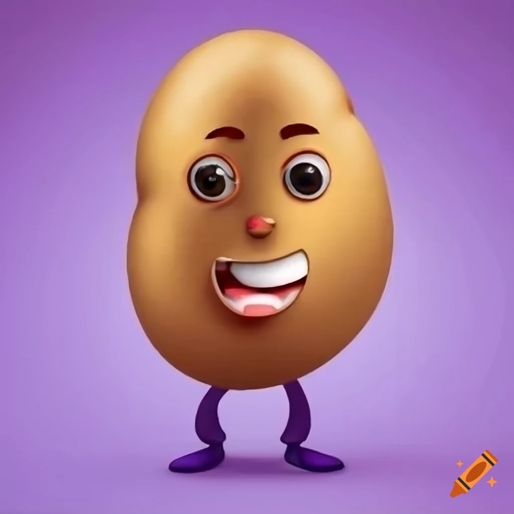 Potato with a hilarious human face on Craiyon