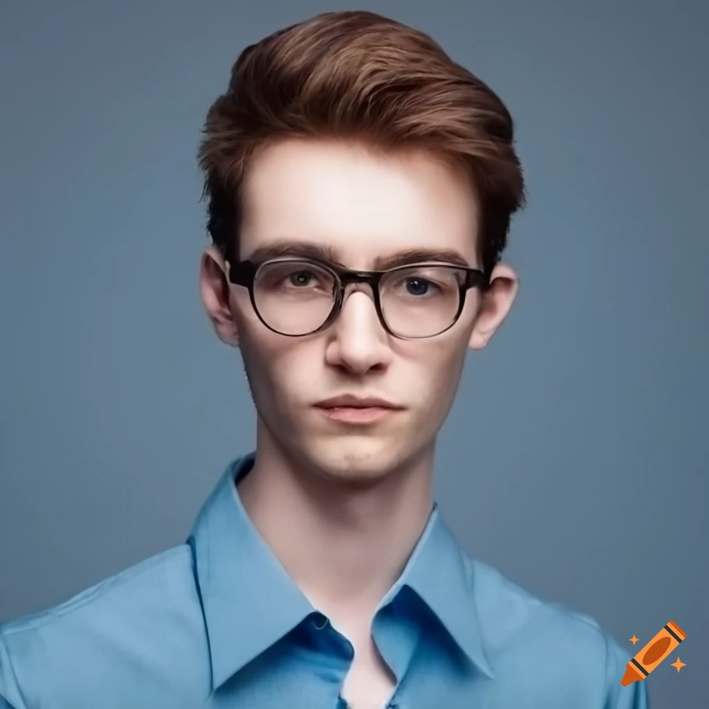 portrait of a fashionable young man with glasses