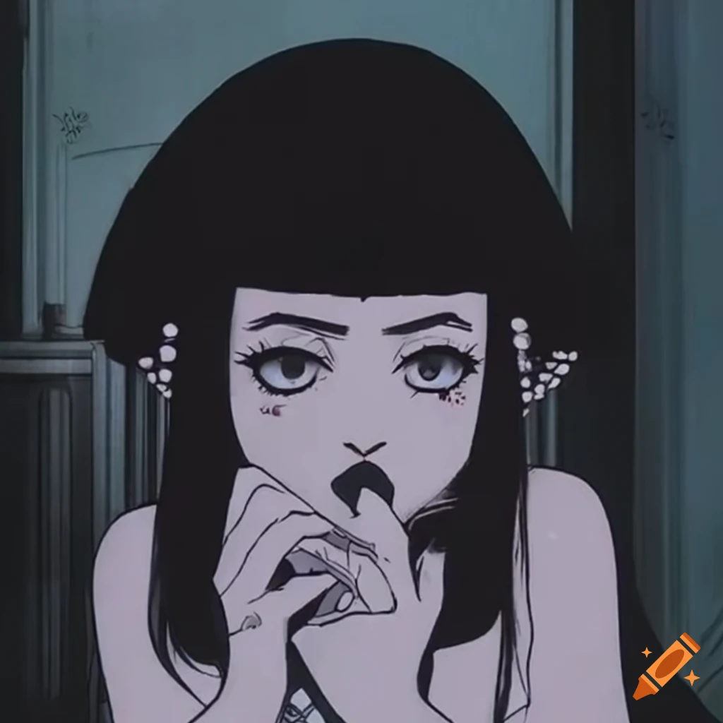 Goth anime girl full body on Craiyon-demhanvico.com.vn