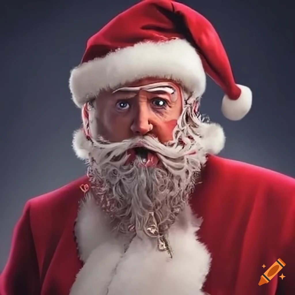 Nick Cage portraying Santa Claus