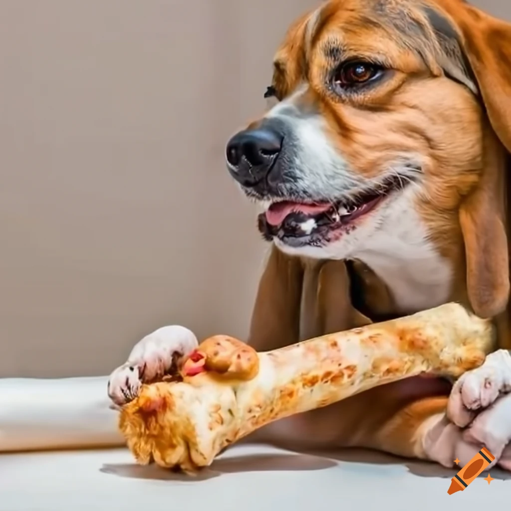 dog enjoying a tasty bone