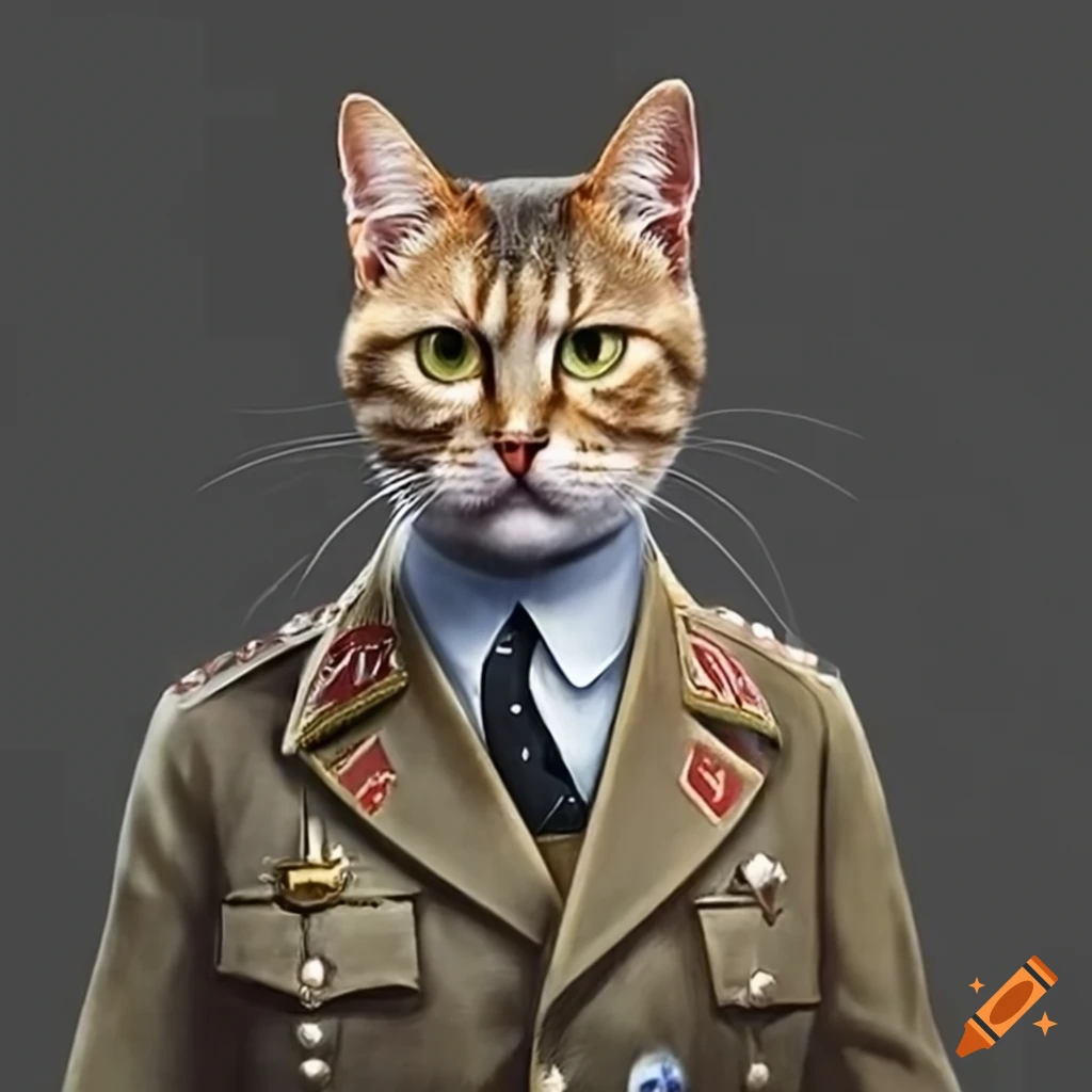 Cat with a unique outfit on Craiyon