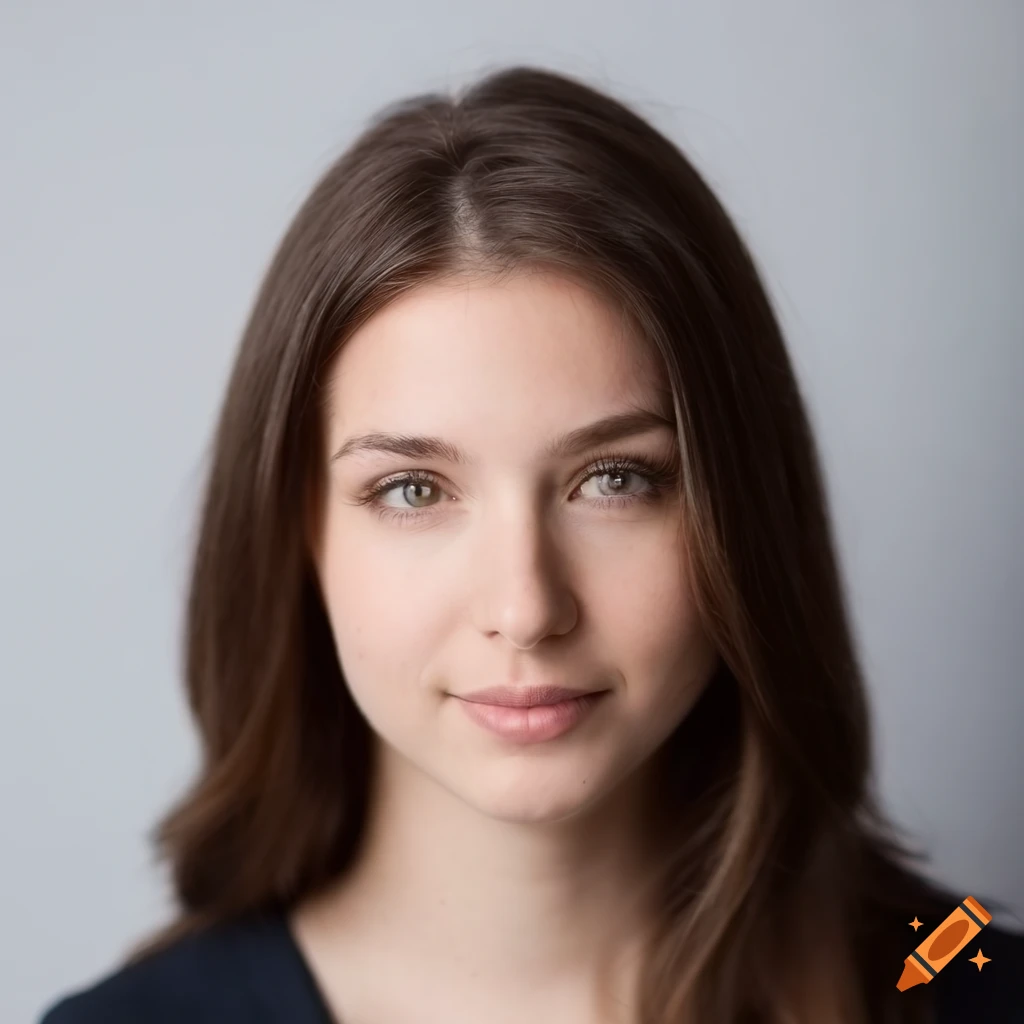 Serious Headshot Of A Young Woman With Glasses On Craiyon