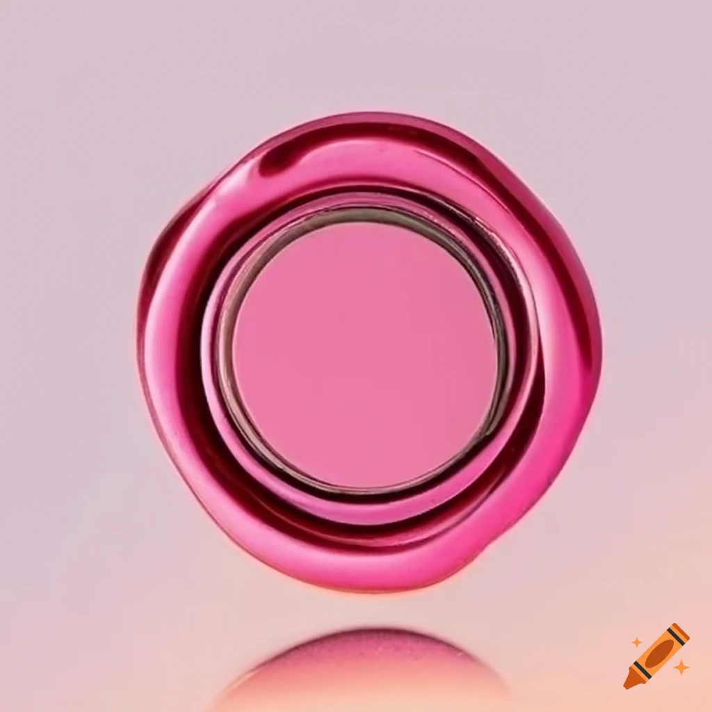 metallic pink diamond-shaped wax seal