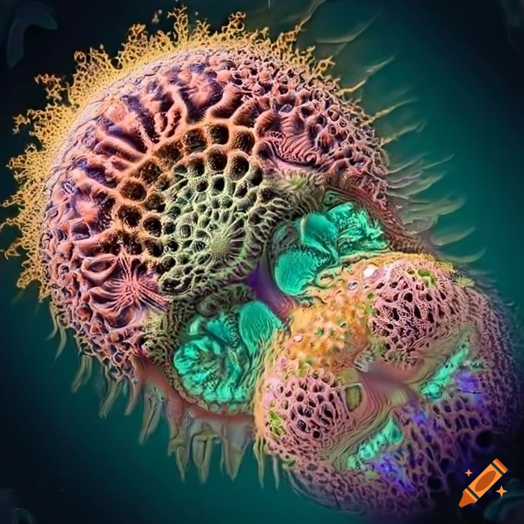 fractal fungal growth inspired by Haeckel
