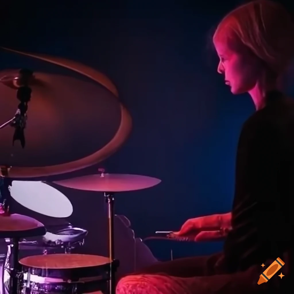 person playing drums with great lighting