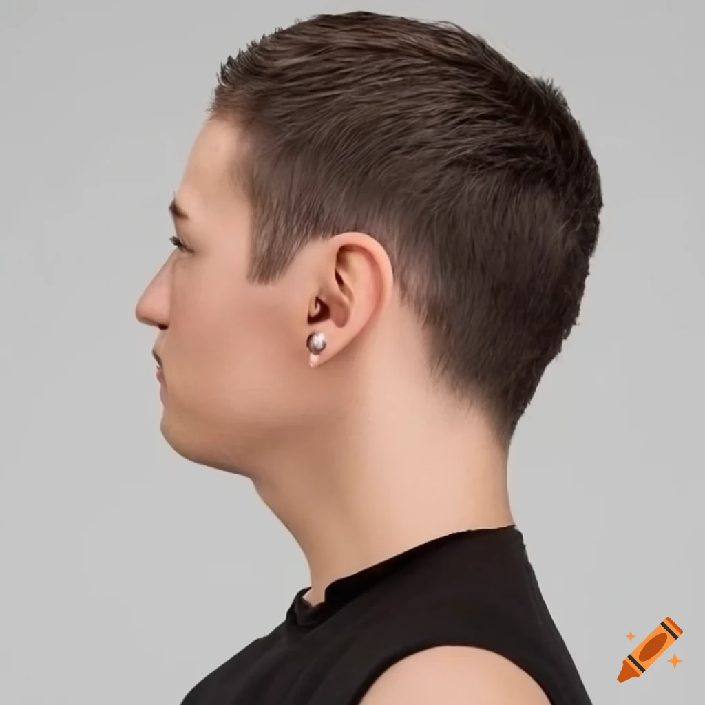 adult face in front and side view