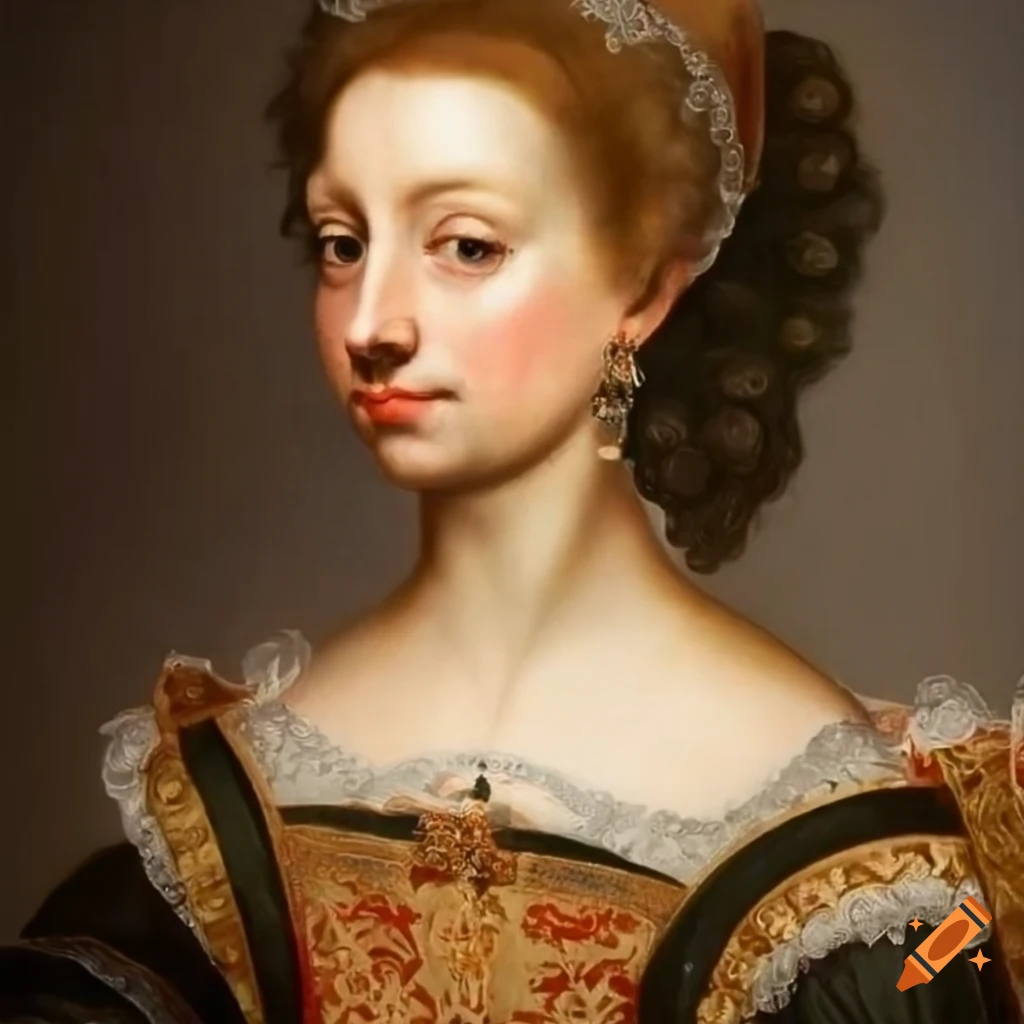 portrait of a beautiful noblewoman from the 1600s