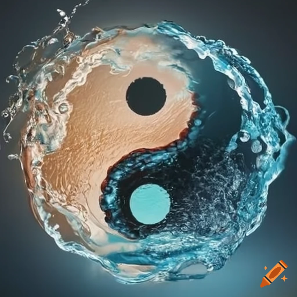 Water yin yang symbol on Craiyon