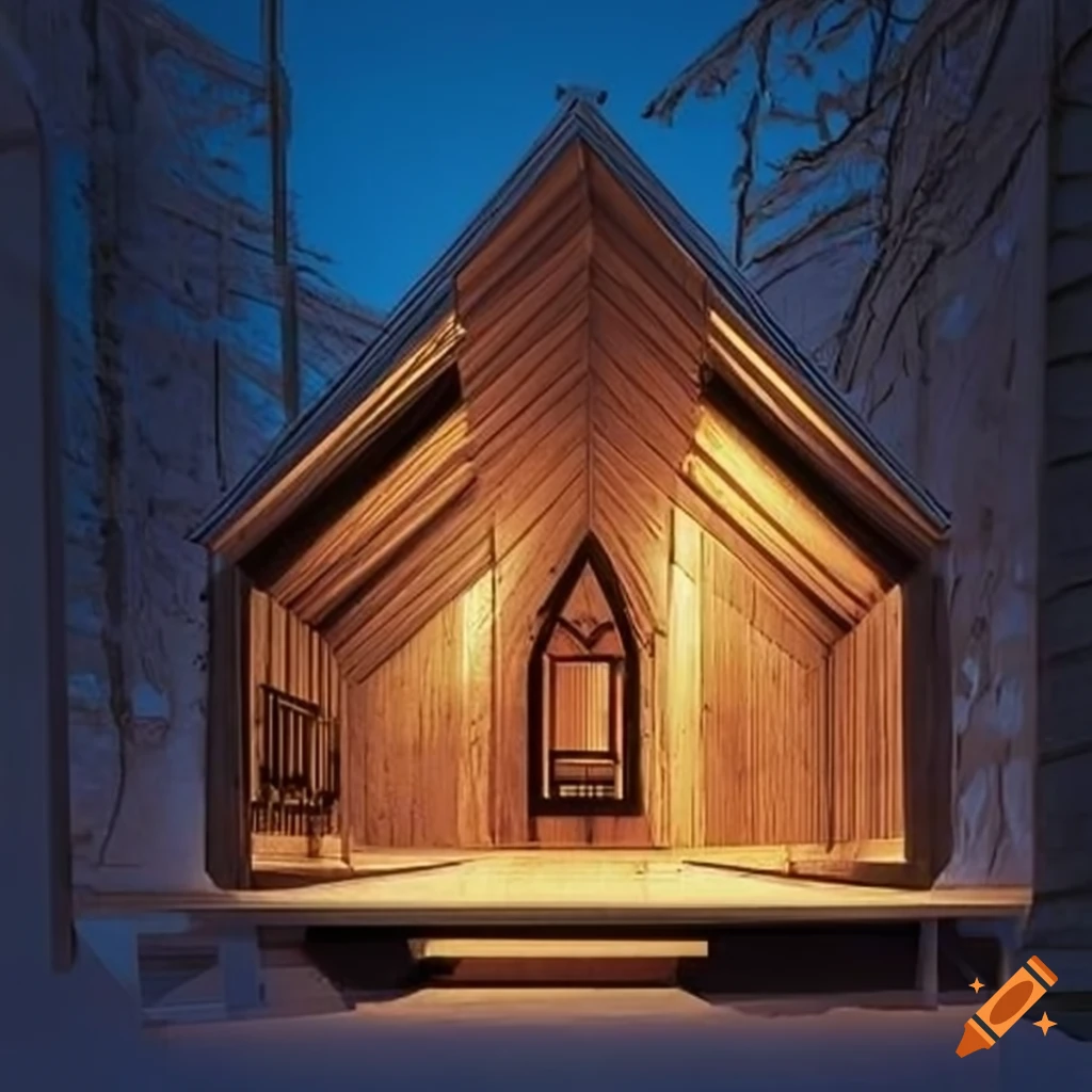cathedral-inspired cabin architecture