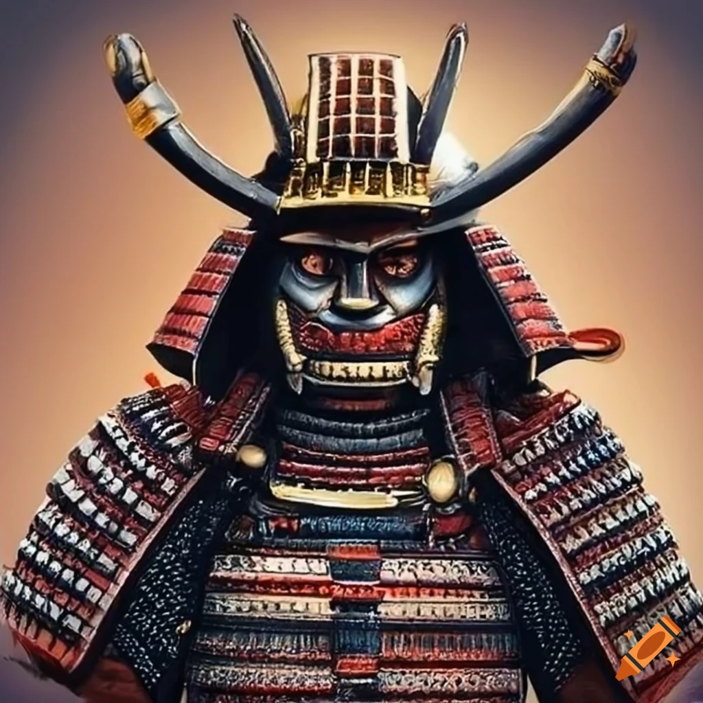 Illustration of a samurai warrior on Craiyon