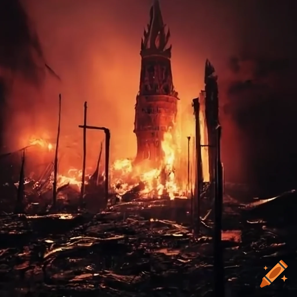 illustration of the burning of Moscow