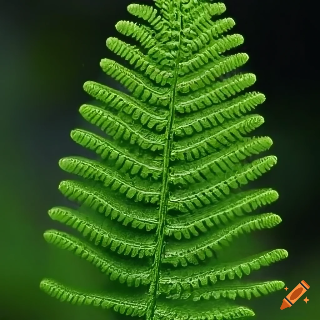 close-up of a sharp fern leaf