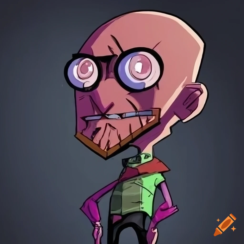 Cartoon illustration of a man in futuristic body armor in a spaceship